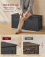 VASAGLE Charcoal Gray Storage Chest Shoe Bench with Safety Hinges