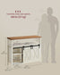 VASAGLE Buffet Cabinet, Coffee Bar Storage Cabinet – Rustic White, Honey Brown