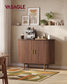 VASAGLE Mid Century Buffet Cabinet with Adjustable Shelves – Walnut