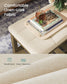 SONGMICS Storage Ottoman, Solid Wood Frame, 15.7 X 42.9 X 17.7 Inches, Summer Sand