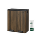 SONGMICS Dual Compartment Kitchen Trash Can with Airtight Hinged Lids – Dark Walnut