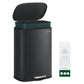 SONGMICS Soft Close Stainless Steel Trash Can – Black
