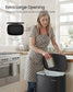 SONGMICS Soft Close Stainless Steel Trash Can – Black