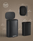 SONGMICS Soft Close Stainless Steel Trash Can – Black
