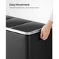 Trash Can with 3 Compartments Black FredCo
