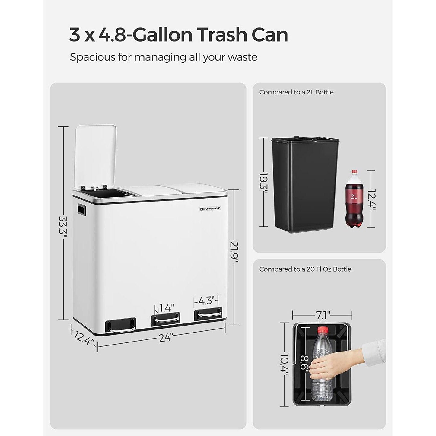 14.4 Gallon Trash Can FredCo