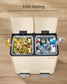 SONGMICS Double Compartment Stainless Steel Trash Can for Recycling – Almond