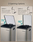 SONGMICS Double Compartment Stainless Steel Trash Can for Recycling – Silver
