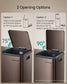 SONGMICS Double Compartment Stainless Steel Trash Can for Recycling – Brown