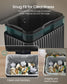 SONGMICS 30 L Black Stainless Steel Pedal Bin with Soft Close Lid – Ink Black