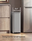 SONGMICS Slim Stainless Steel Trash Can with Lid – Metallic Silver