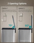 SONGMICS Slim Stainless Steel Trash Can with Lid – Metallic Silver