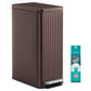SONGMICS Slim Stainless Steel Trash Can with Lid – Brown