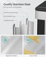 SONGMICS Kitchen Bin, 2 X 8 Gal. (2 X 30 L) Double Rubbish Bin for Recycling and Waste