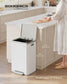 SONGMICS 13-Gallon Trash Can with Soft-Close Lid – Cloud White