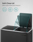 SONGMICS Dual Compartment Kitchen Trash Can with Airtight Hinged Lids – Black