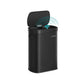 SONGMICS 13-Gallon Motion Sensor Trash Can, Soft Close, Dual Open, Stainless Steel, Ink Black
