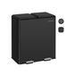 SONGMICS 2 X 30 L Double Garbage Can with Soft-Close Lids and Removable Inner Buckets Ink Black