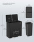 SONGMICS 2 X 30 L Double Garbage Can with Soft-Close Lids and Removable Inner Buckets Ink Black
