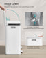 SONGMICS 2 X 30 L Double Garbage Can with Soft-Close Lids and Removable Inner Buckets Cloud White