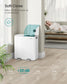 SONGMICS 2 X 30 L Double Garbage Can with Soft-Close Lids and Removable Inner Buckets Cloud White