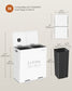 SONGMICS 2 X 30 L Double Garbage Can with Soft-Close Lids and Removable Inner Buckets Cloud White