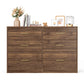 VASAGLE Custos Dresser, 6-Drawer Chest, 15.8 X 46.9 X 30.7 Inches, Walnut Brown – Cloud White