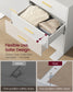VASAGLE Custos Dresser, 6-Drawer Chest, 15.8 X 46.9 X 30.7 Inches, Cloud White