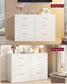 VASAGLE Custos Dresser, 6-Drawer Chest, 15.8 X 46.9 X 30.7 Inches, Cloud White