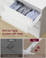 VASAGLE Modern Six Drawer Bedroom Dresser in Snow White – Matte White