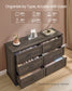 VASAGLE Liry 6-Drawer Dresser – Taupe Brown
