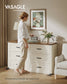 VASAGLE Liry 6-Drawer Dresser – Rustic White