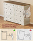 VASAGLE Nine Drawer Dresser with Large Storage Capacity – Cloud White and Warm Brown