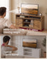 VASAGLE Tall Farmhouse TV Stand with Door and Storage Cabinet – Honey Brown