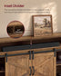VASAGLE Tall Farmhouse TV Stand with Door and Storage Cabinet – Honey Brown