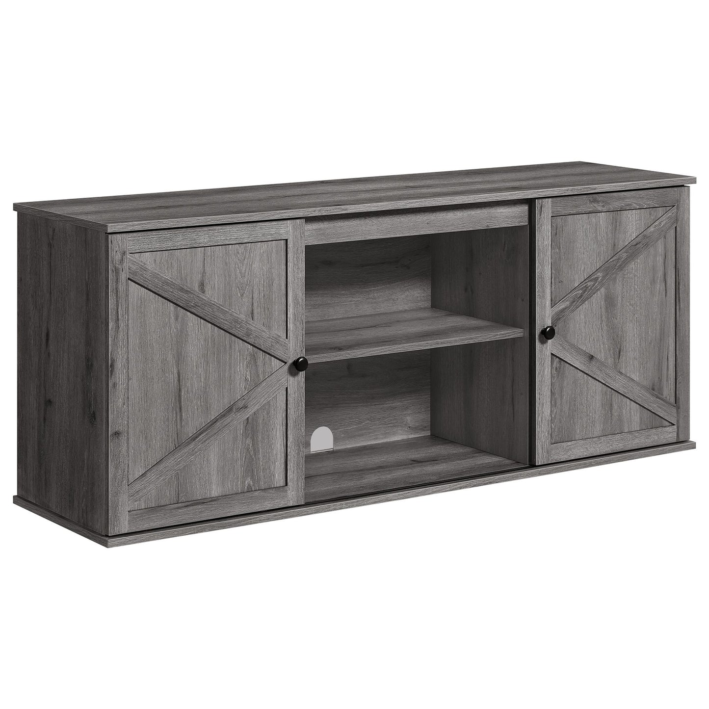 VASAGLE Farmhouse TV Stand for Tvs Up to 65 Inches – Grey