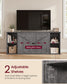 VASAGLE Farmhouse TV Stand for Tvs Up to 65 Inches – Grey