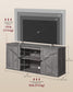 VASAGLE Farmhouse TV Stand for Tvs Up to 65 Inches – Grey