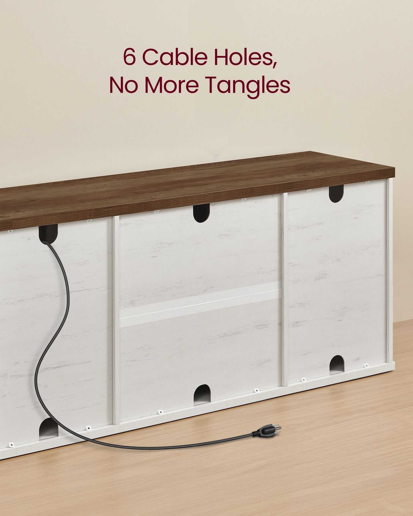 VASAGLE Farmhouse TV Stand for Tvs Up to 65 Inches