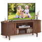 VASAGLE TV Stand for 65-Inch Tvs – Chestnut Walnut