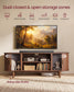 VASAGLE TV Stand for 65-Inch Tvs – Chestnut Walnut