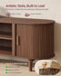 VASAGLE TV Stand for 65-Inch Tvs – Chestnut Walnut