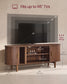 VASAGLE TV Stand for 65-Inch Tvs – Chestnut Walnut