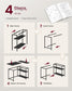 VASAGLE L-Shaped Computer Desk with Reversible Shelves Gaming Set Up, 47.2 X 31.5 X 29.9 in – Ebony Black and Matte Black