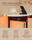 VASAGLE Bar Cabinet with LED Lights and Power Outlets, Freestanding Coffee Bar Wine Cabinet | ULWR007W01S