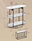 VASAGLE Bar Cabinet with LED Lights and Power Outlets, Freestanding Coffee Bar Wine Cabinet | ULWR007K01S