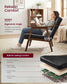 VASAGLE Accent Chair, PU Leather, Button Tufted, Black