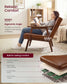 VASAGLE PU Leather Accent Chair for Living Room Bedroom or Office – Brown