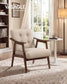VASAGLE Accent Chair, Button Tufted, Thick Cushion, Beige
