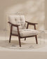 VASAGLE Accent Chair, Button Tufted, Thick Cushion, Beige